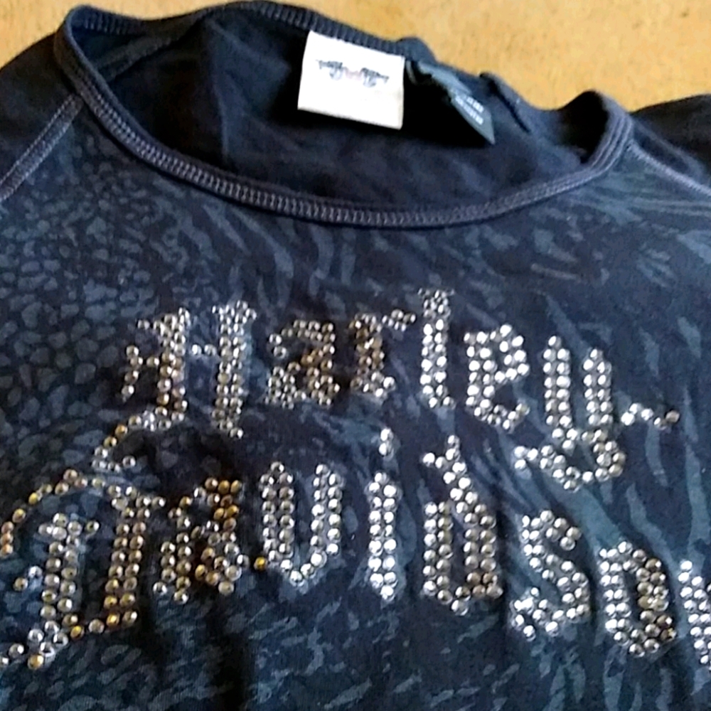 Women's black Harley Davidson long sleeve shirt .